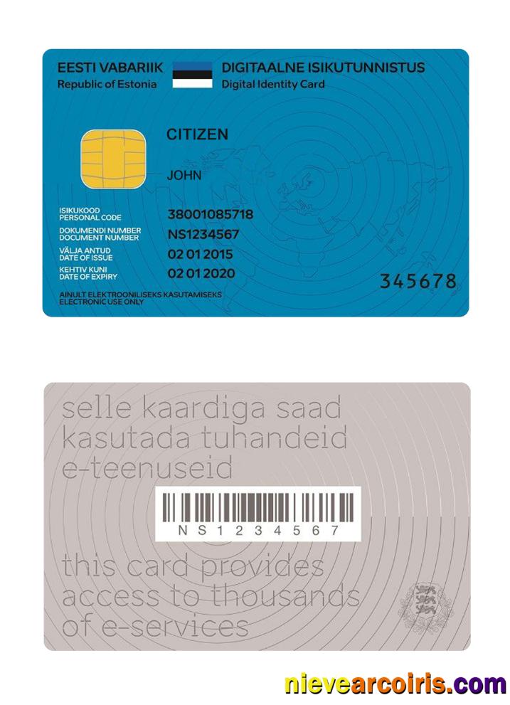 Estonia digital ID card 2018-present